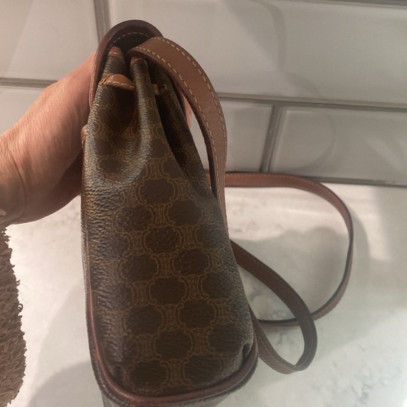 AS IS - CELINE Macadam Canvas Bag PVC Brown Authentic - Picture 11 of 16